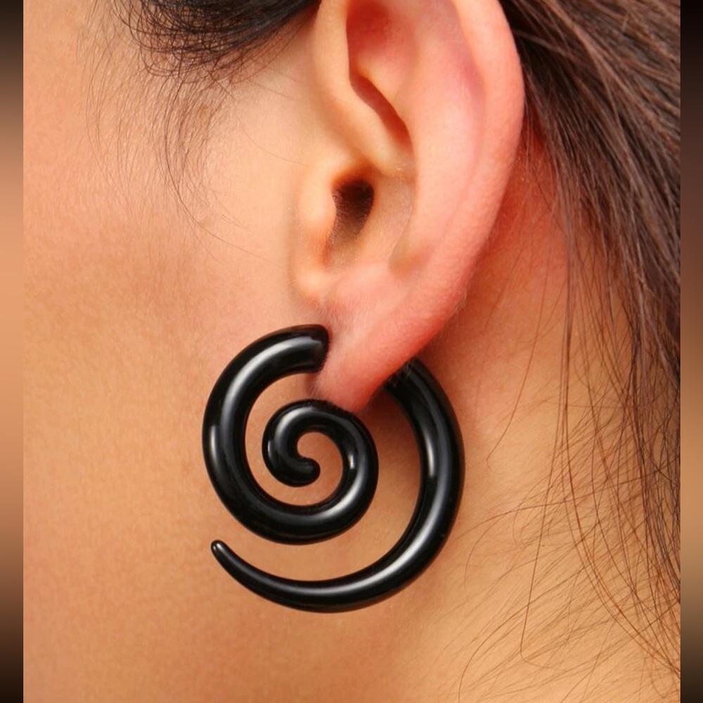 ⭐️ Single Unisex 1 piece tribal style twist thread fit faux gauged ⭐️